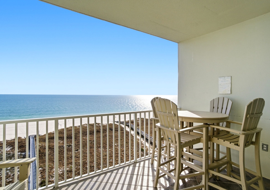 Beautiful views from the Gulf Front Balcony