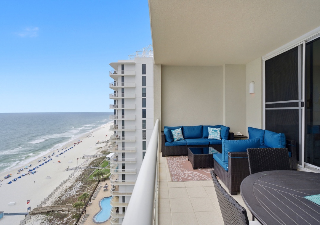 Spacious Gulf Front Balcony