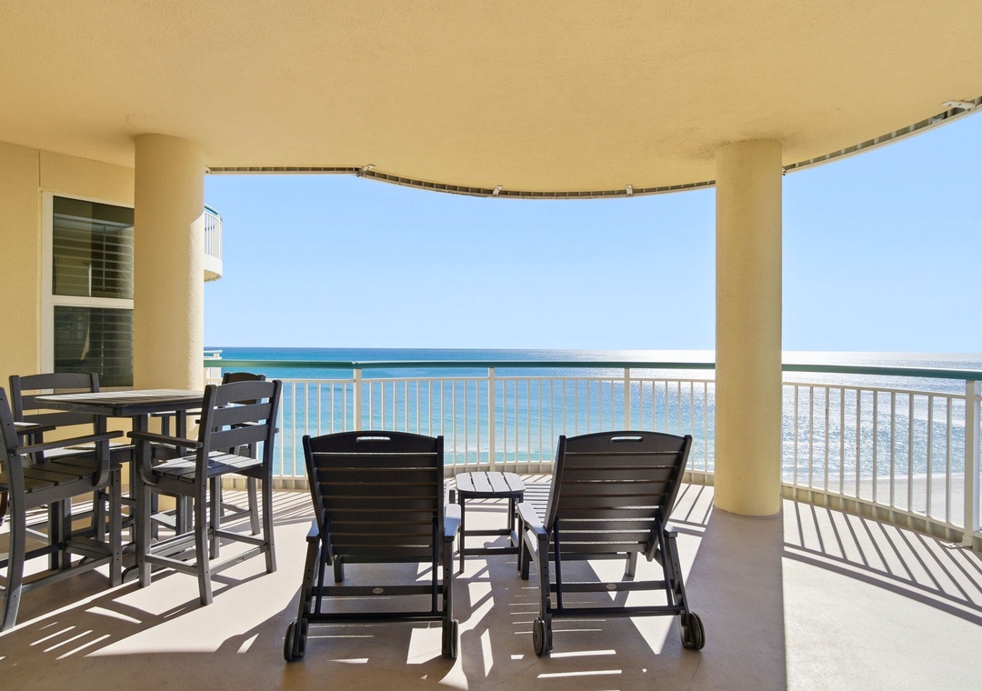 Spacious Gulf Front Balcony