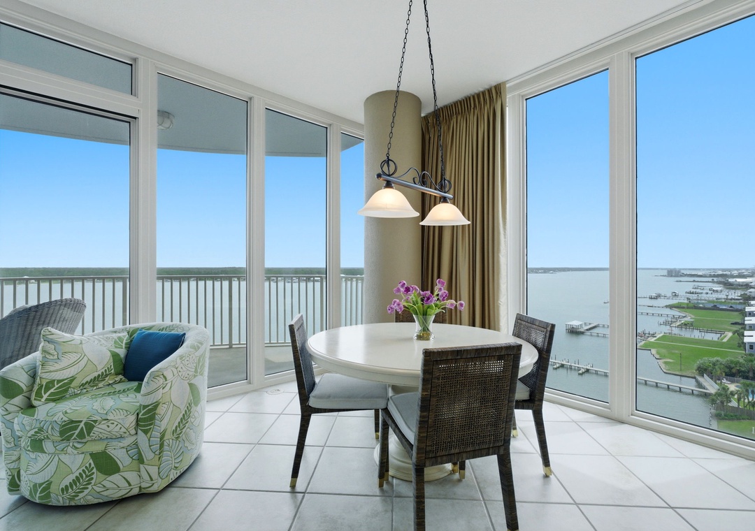 Dining Space with Panoramic Lagoon Views