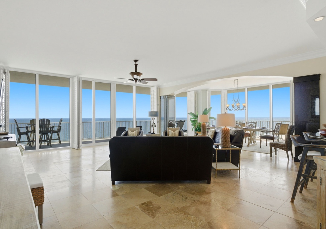 Panoramic Views from the Living and Dining Area