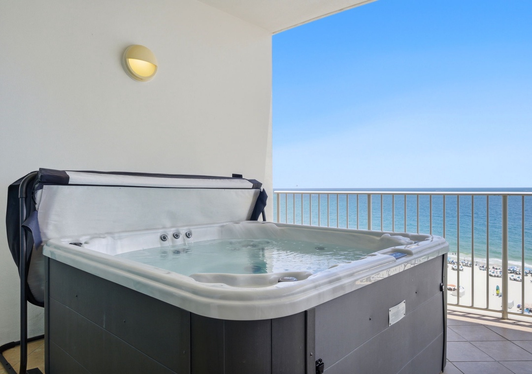 Private Hot Tub on Gulf Front Balcony