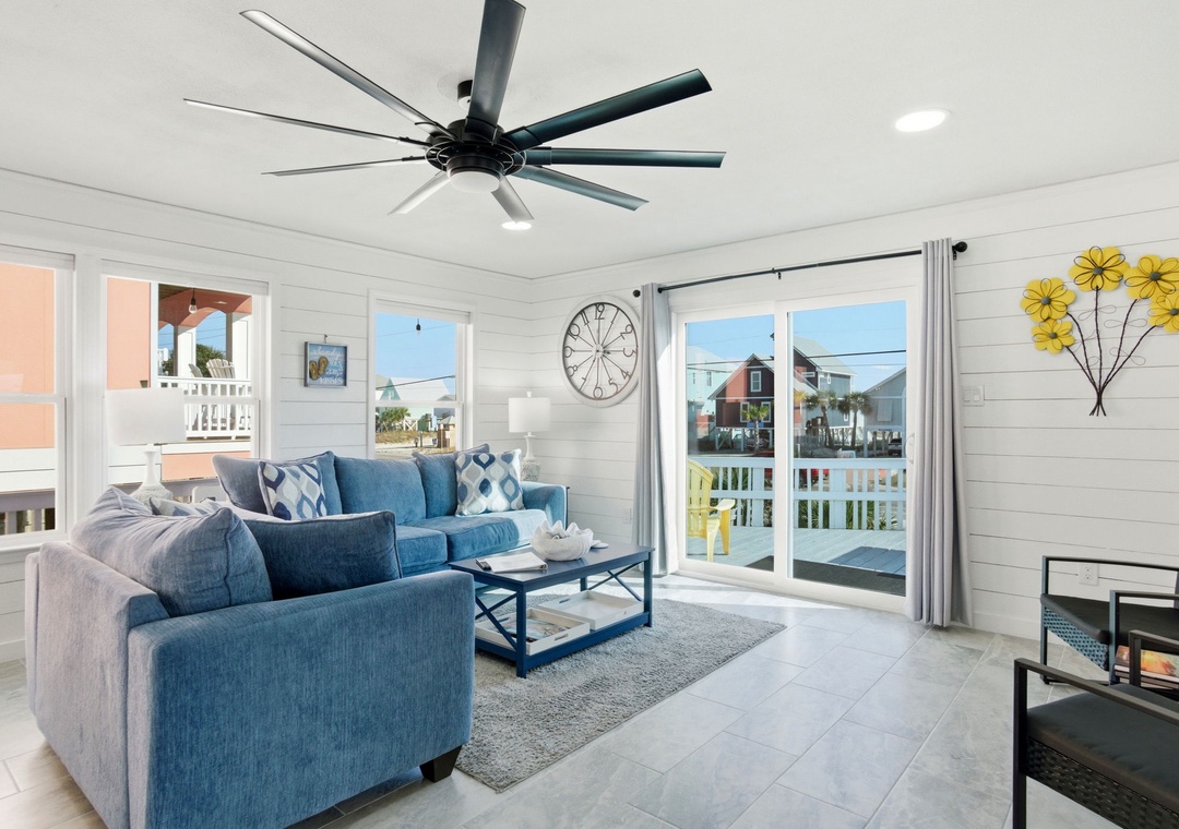 Beautifully Decorated Living Room With Gulf Views