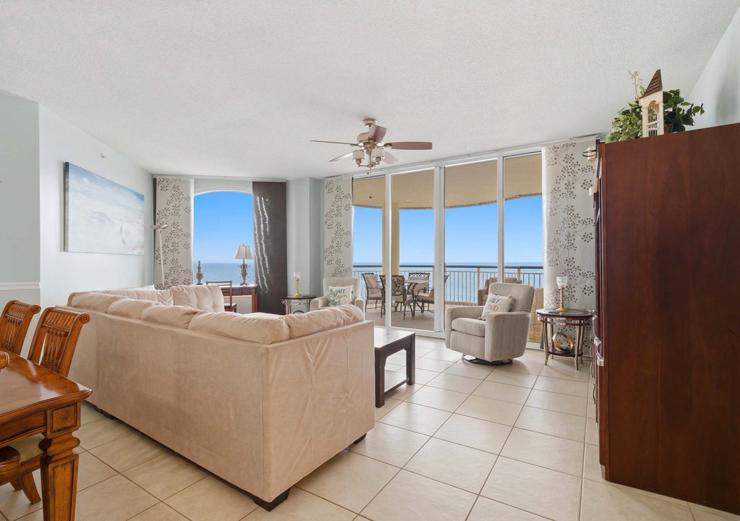 Tons of natural light in the living room