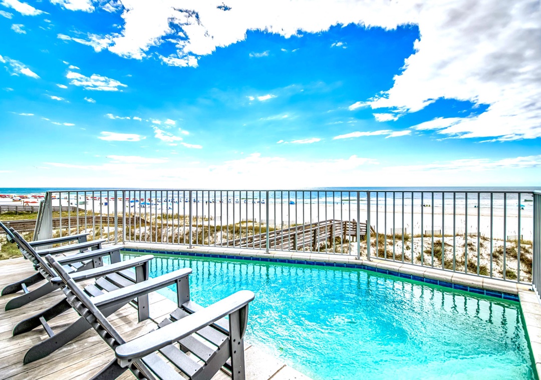 Beachfront Pool Views