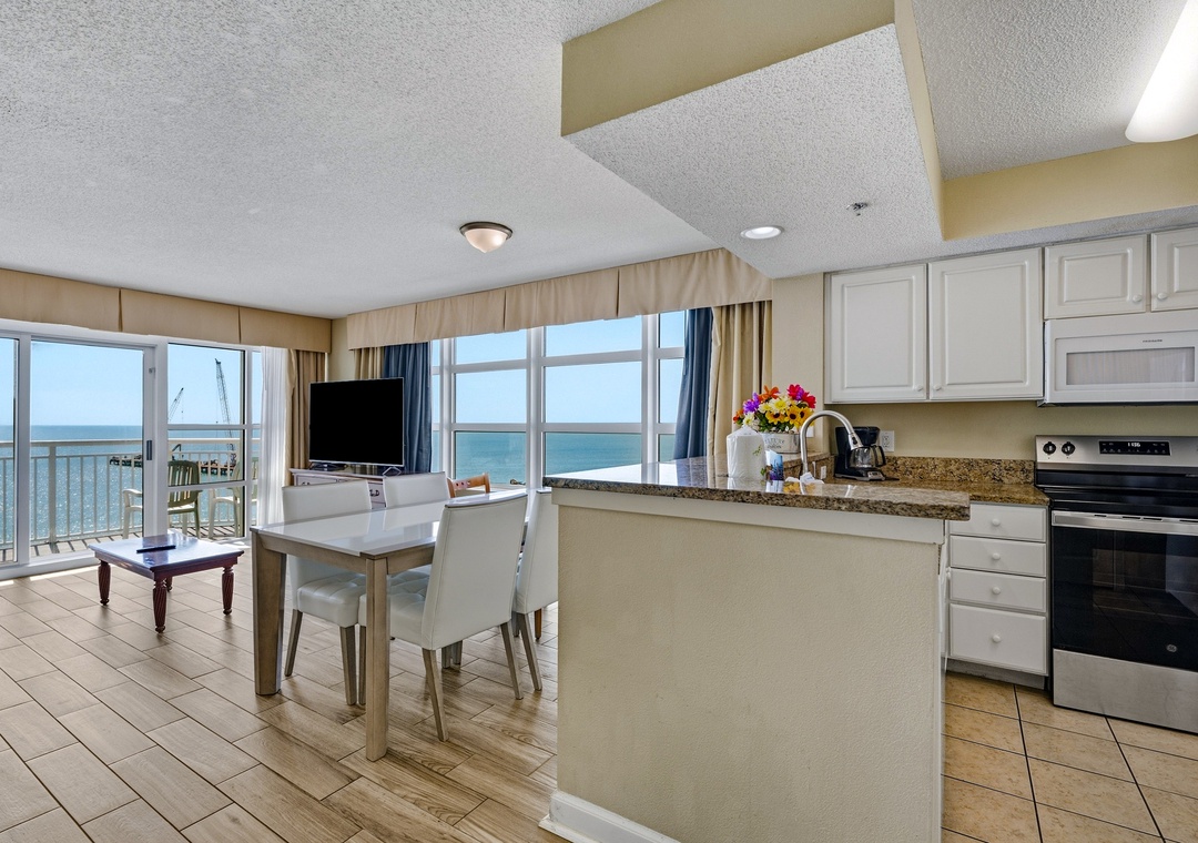 Carolinian Beach Resort 833 | Kitchen and Dining