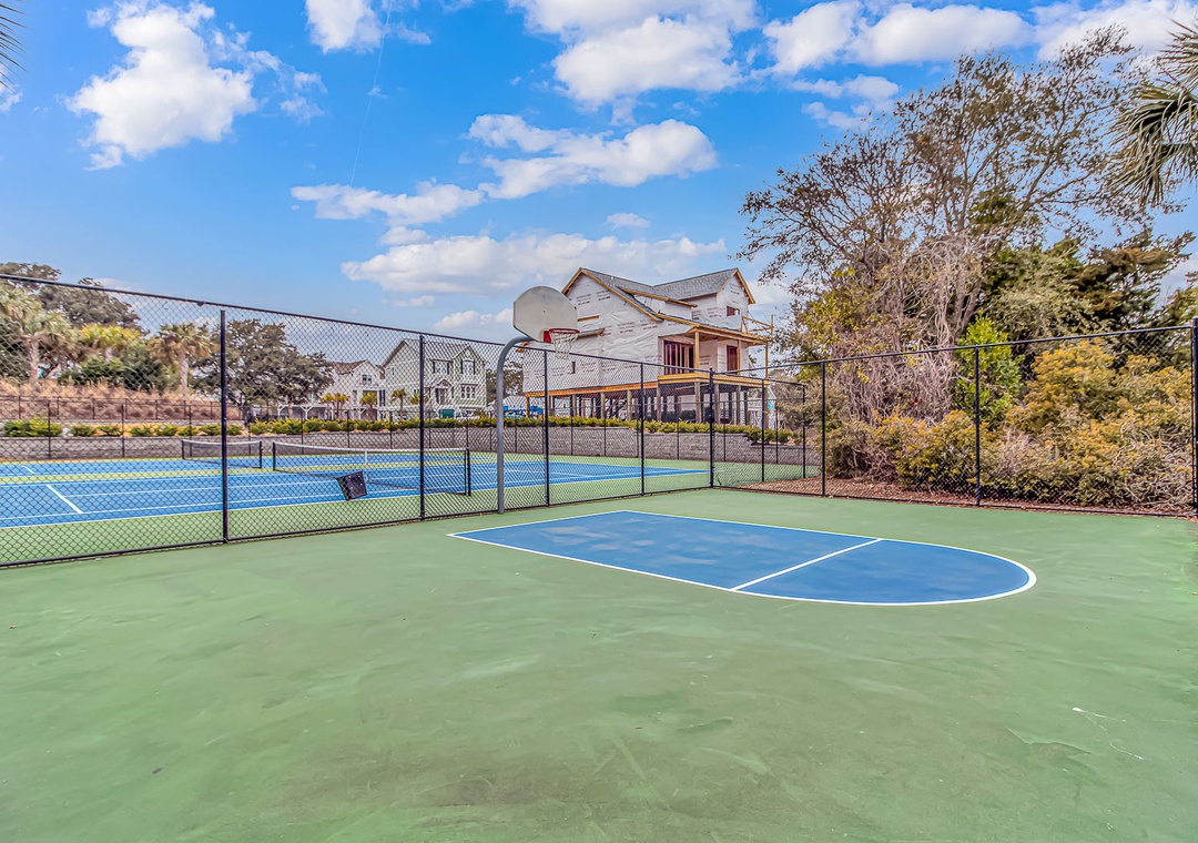 Basketball and tennis courts