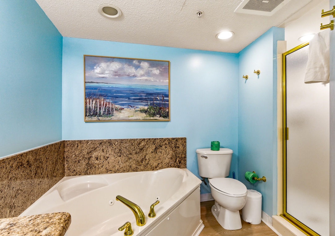Master Bathroom with Jacuzzi Tub & Walk In Shower
