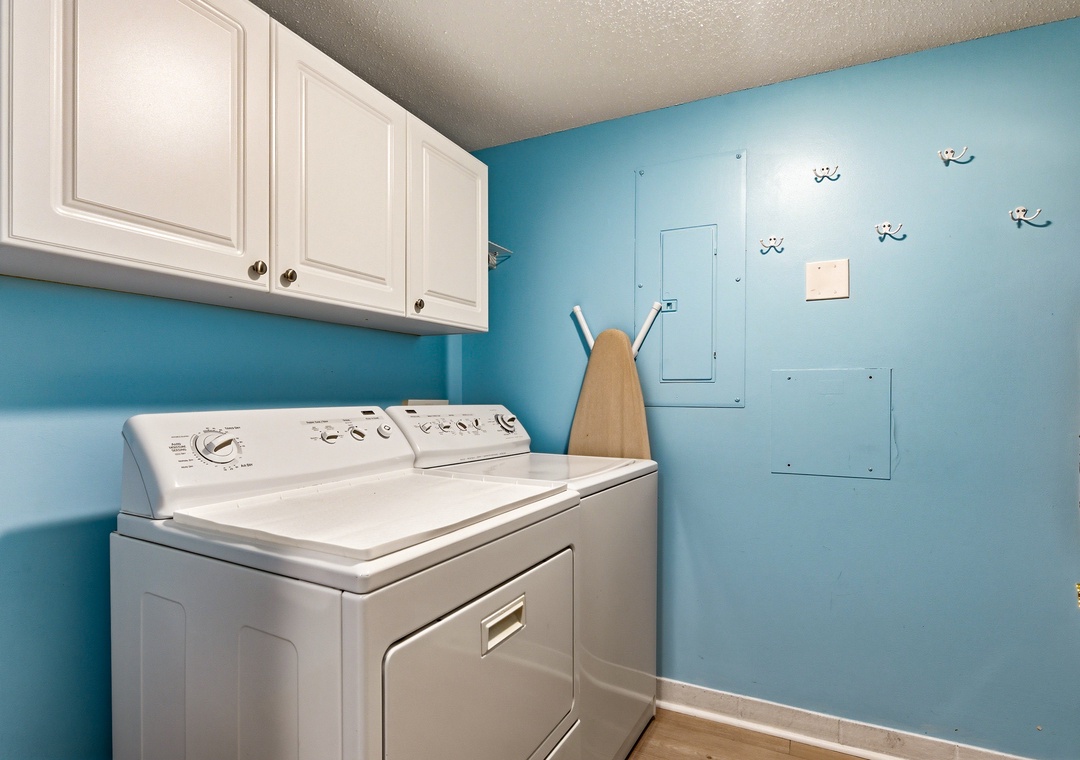 Laundry Room with Full Sized Washer & Dryer