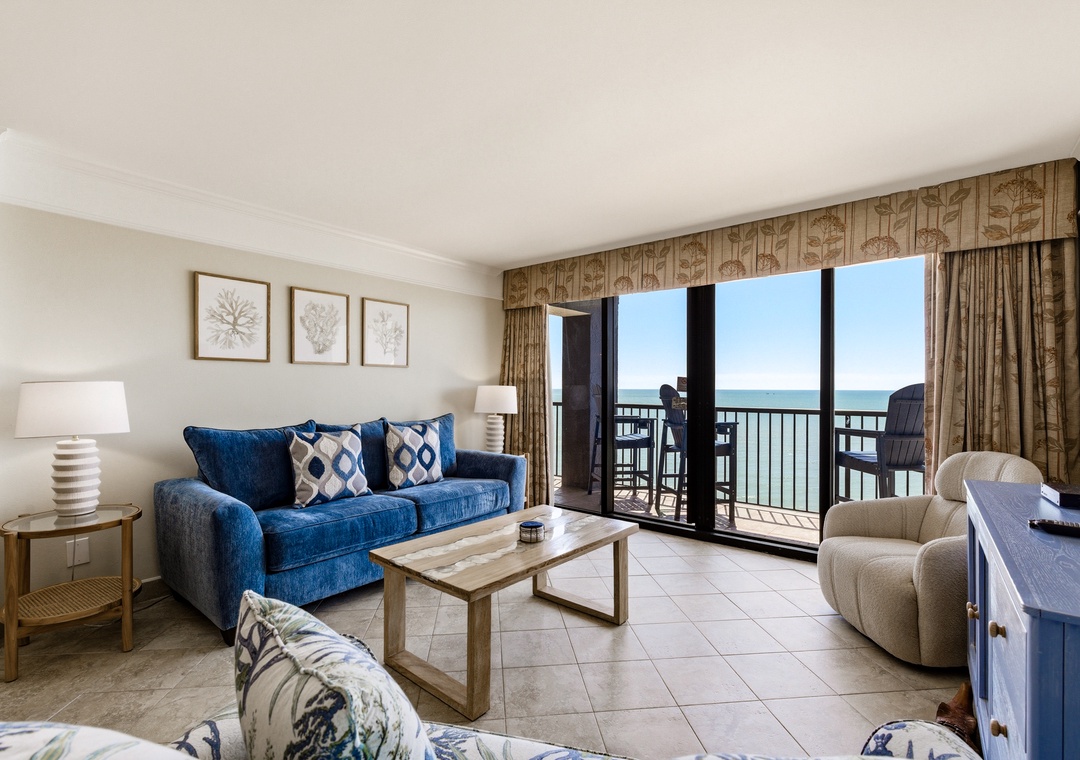 Living Room with Amazing Ocean Views