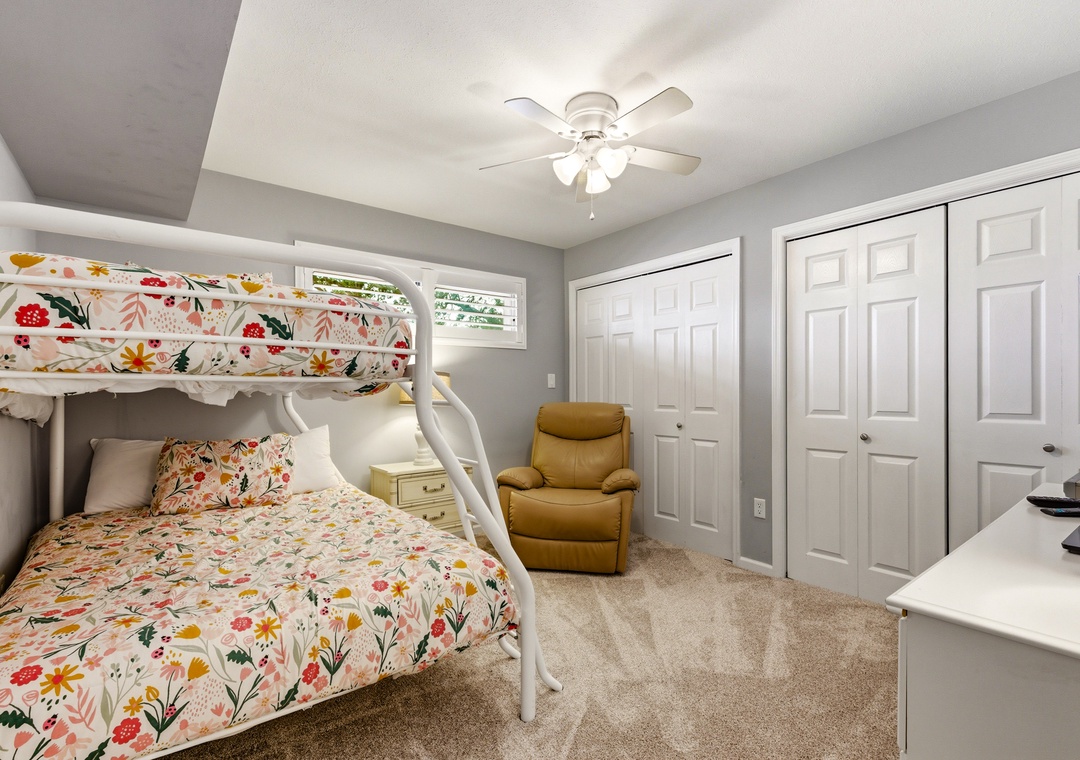 Guest Bedroom with Bunk Bed & Chair