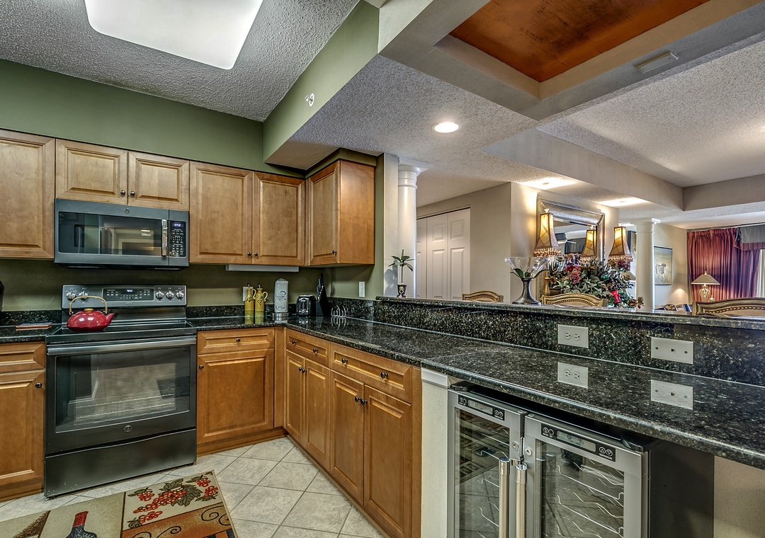 Wine cooler in the kitchen
