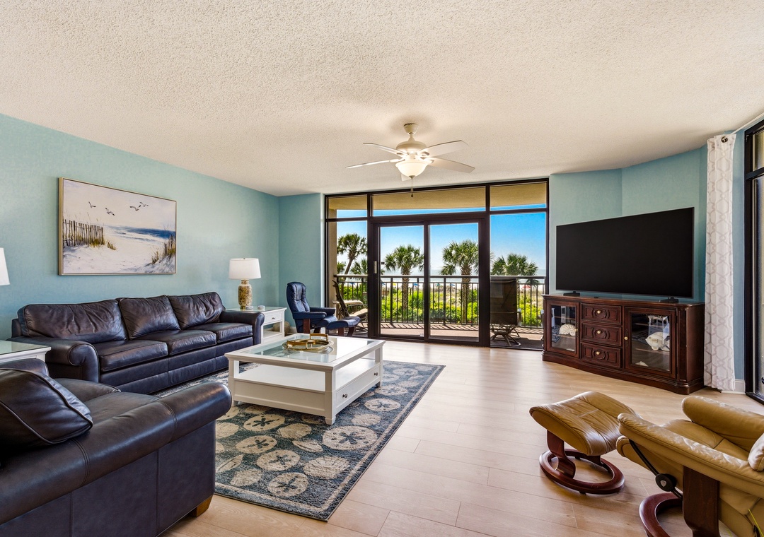 Living Room with Balcony View