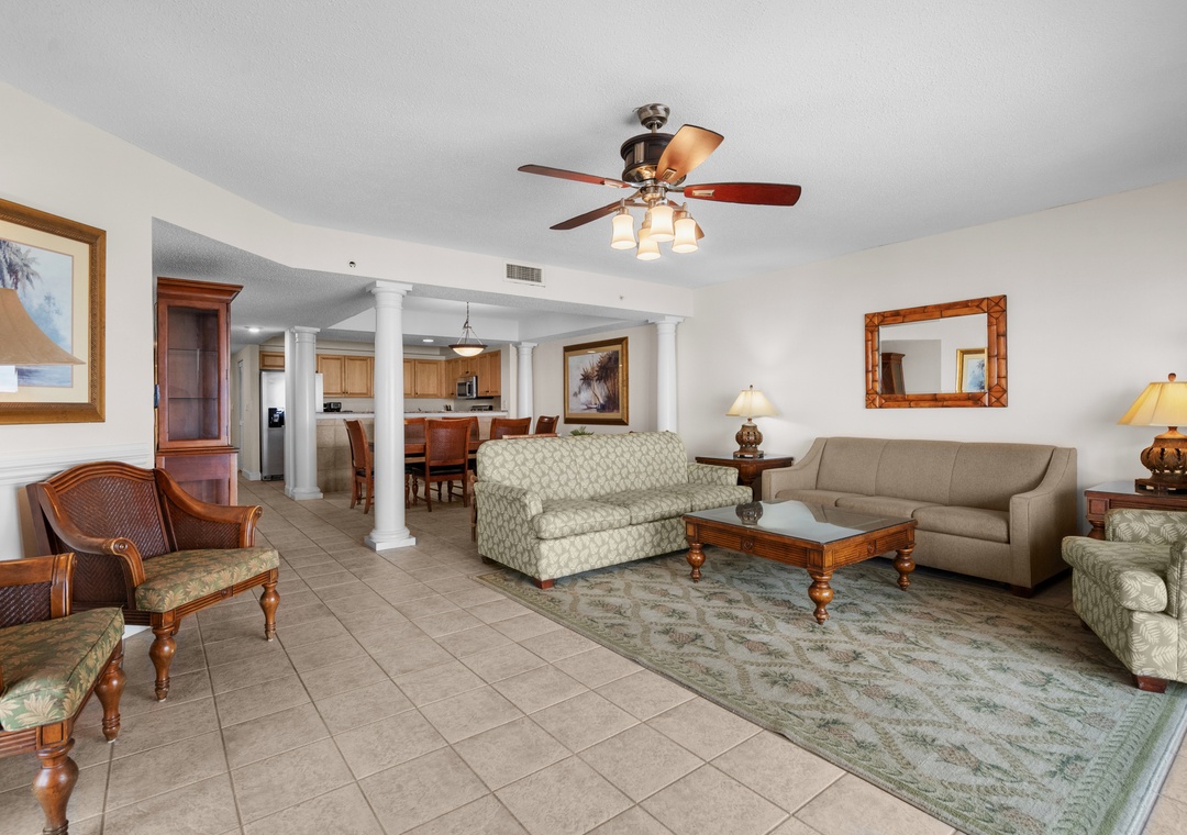 Kick back with the crew—plenty of seating