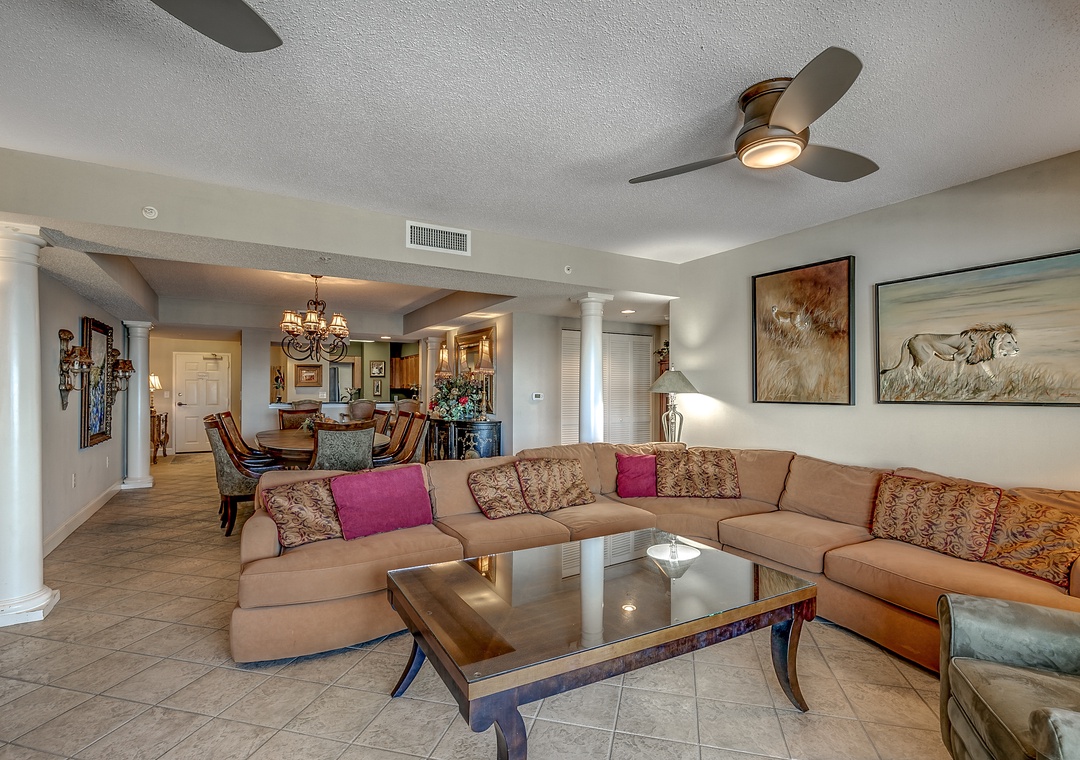 Comfortable living room seating