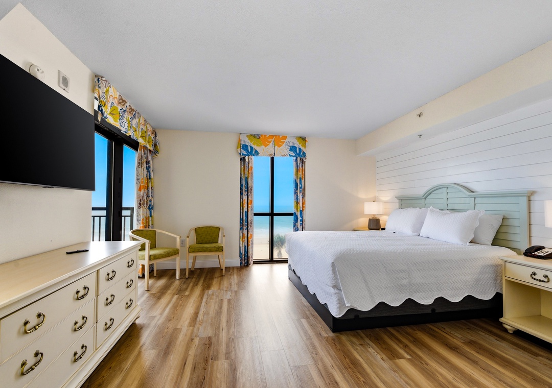 Master bedroom with ocean view