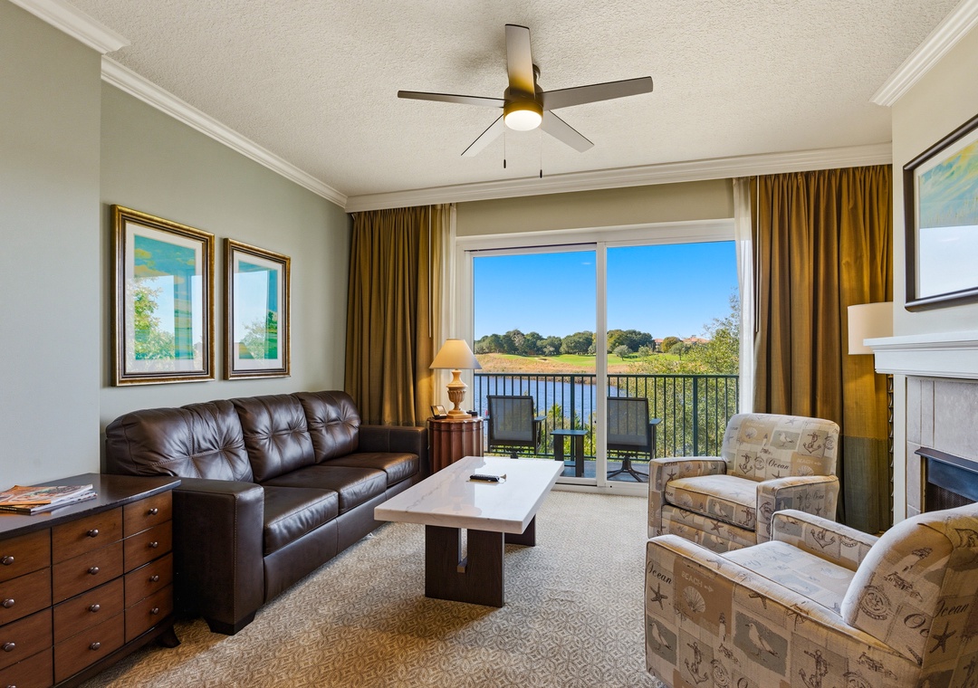 Living room with balcony access