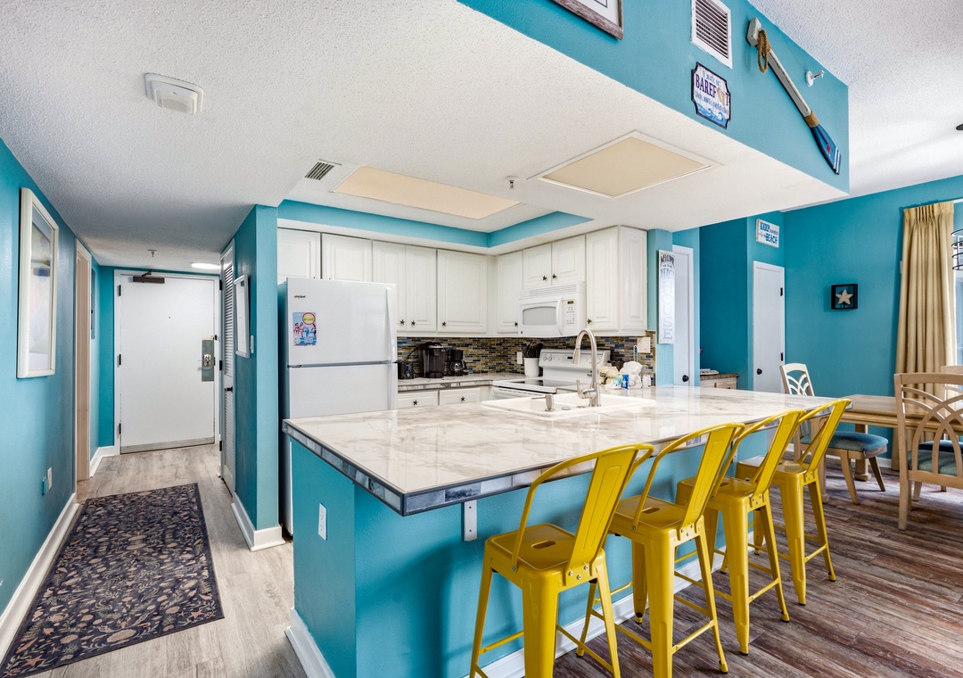 Beach Colony 210 - Kitchen and Breakfast Bar