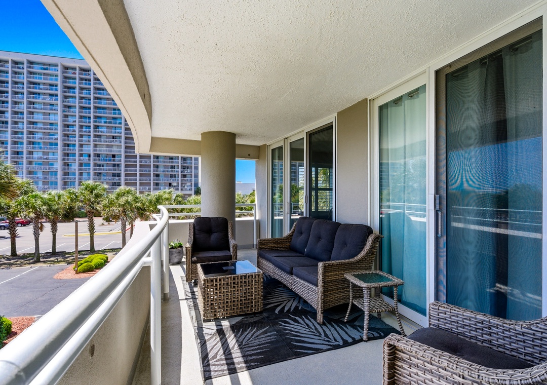 Spacious balcony