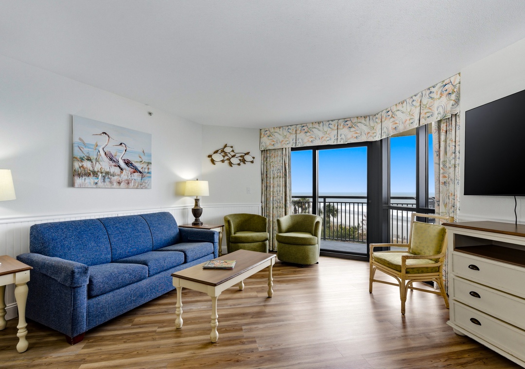 Living room with sofa bed