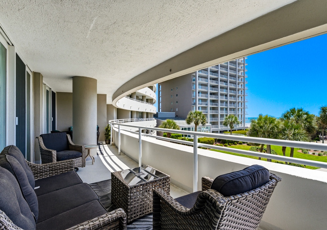 Spacious balcony