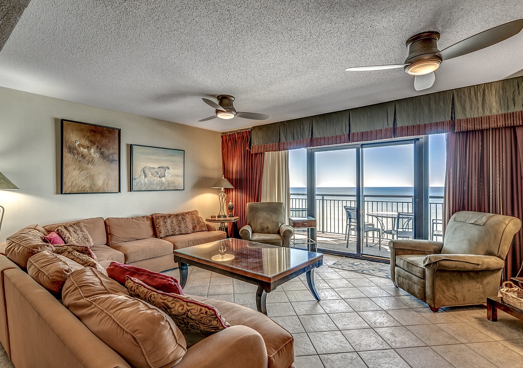 Living room with balcony access
