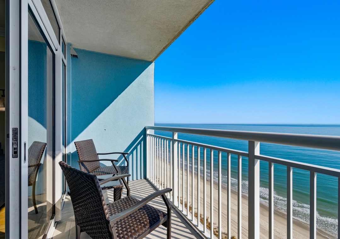 Private ocean view balcony