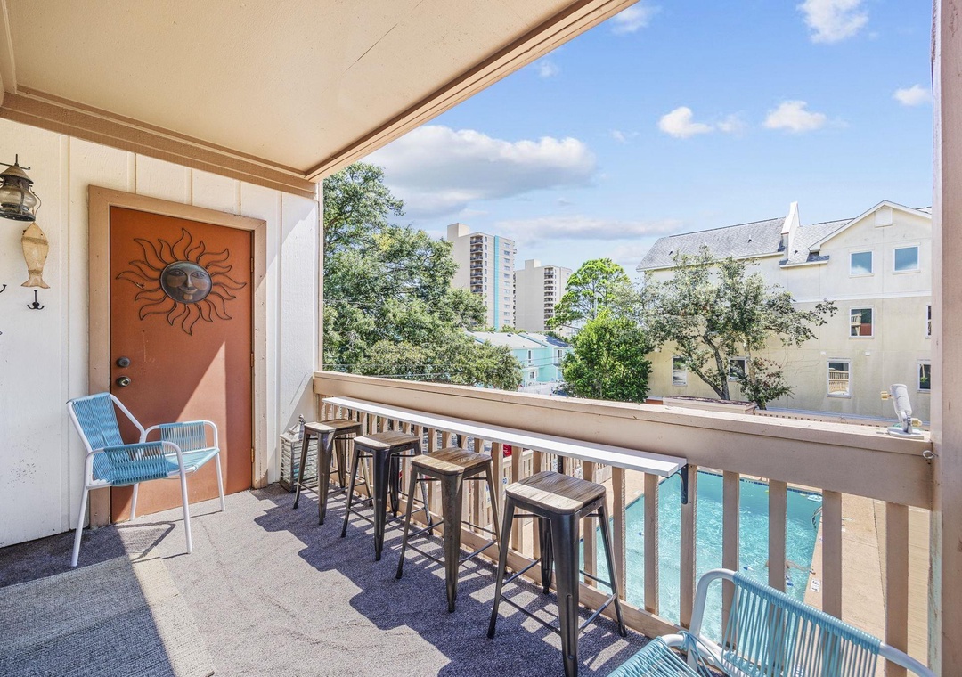 HarborSide Unit 208 oversized balcony with great views