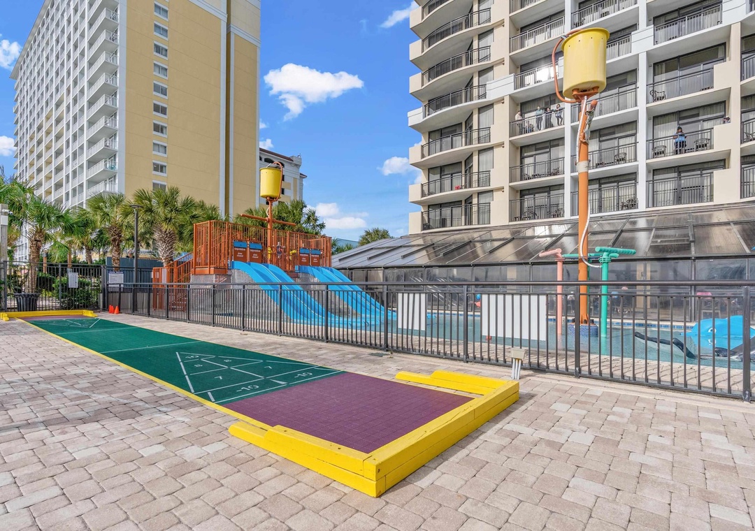 Yard games on the pool deck