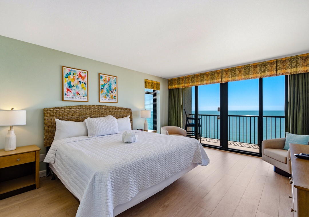 Master Bedroom with Beautiful Ocean View!