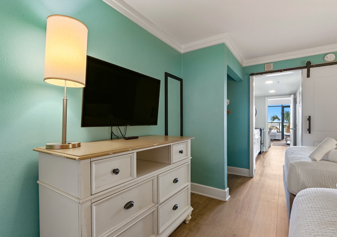 Primary bedroom with double beds
