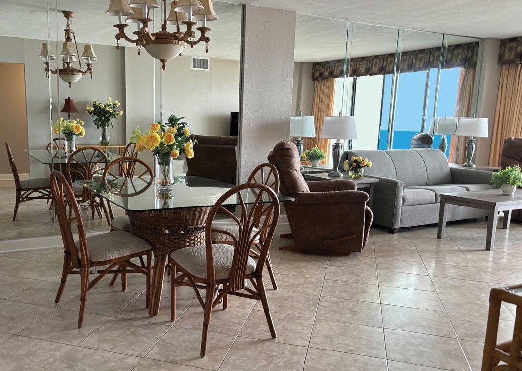 Dining and living space