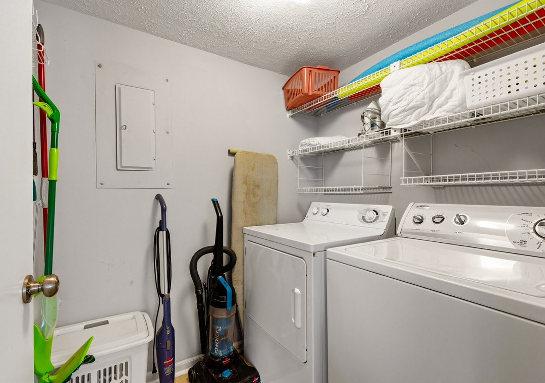 Laundry Room with Full Sized Washer & Dryer