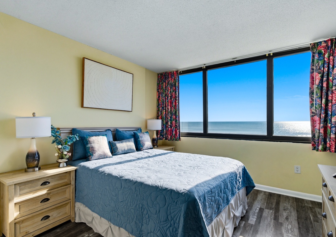 Primary bedroom with king bed