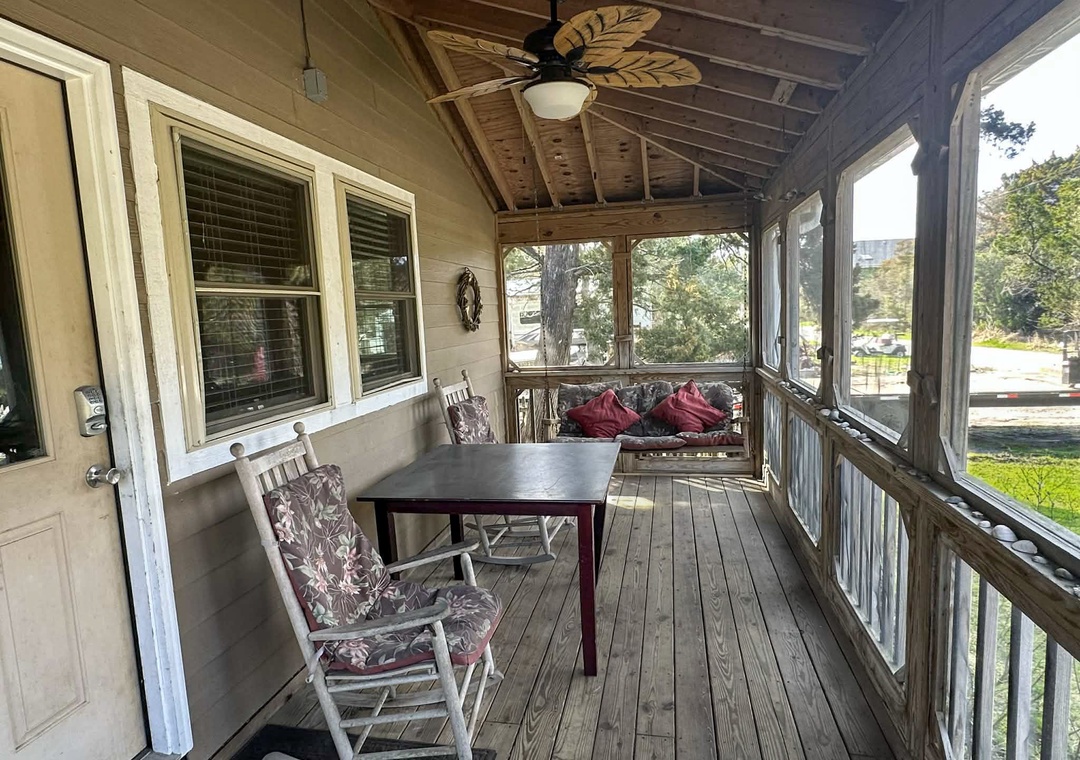Screened-In Porch with Fan