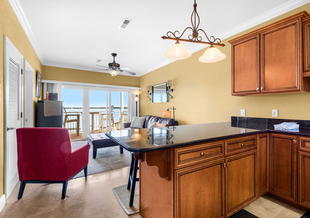 Kitchen and living room