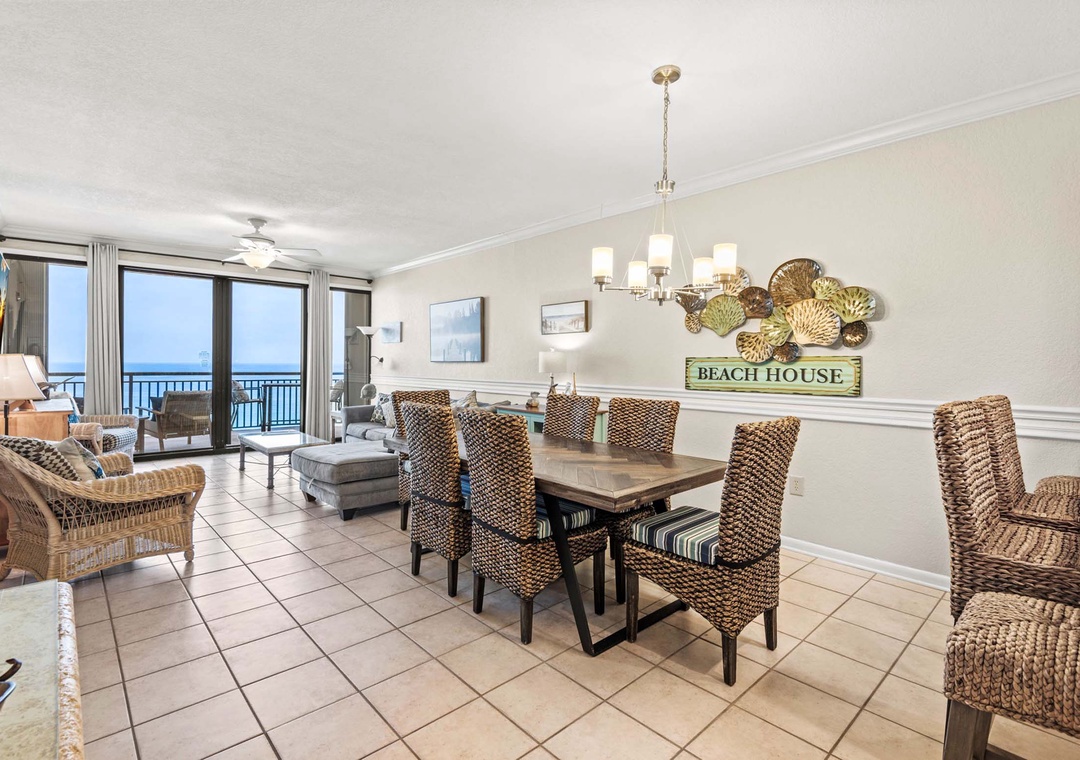 Dining and living area