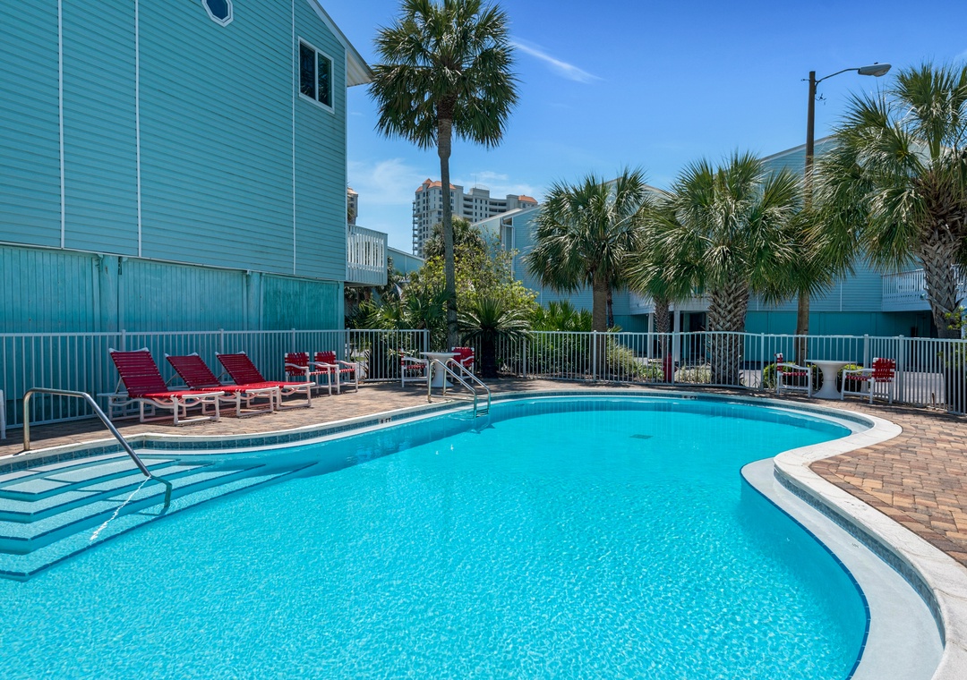 Seasonally heated community pool