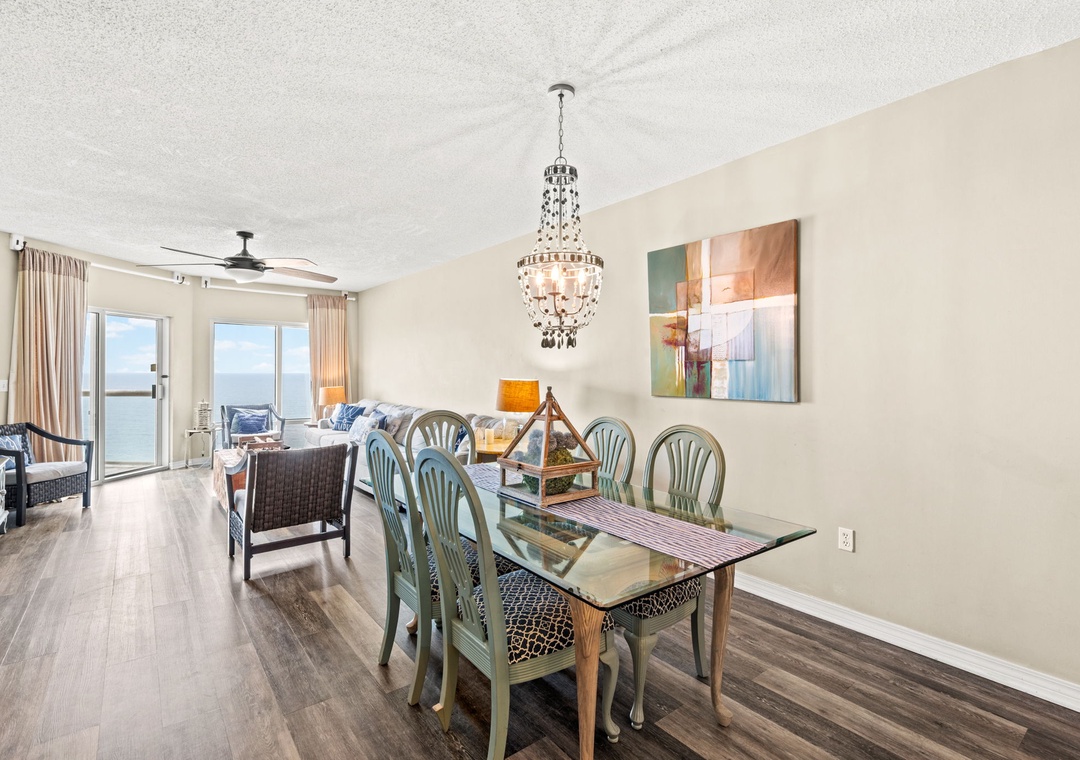 Dining and living area