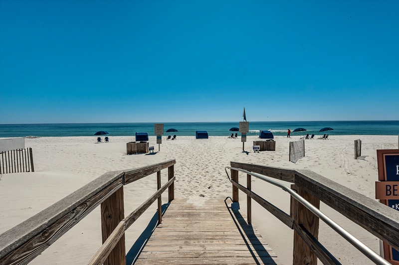 Beach access is just steps away