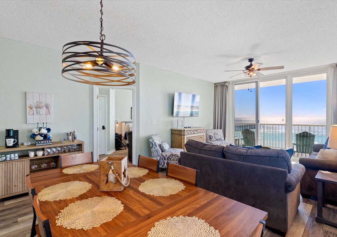 Dining and living space