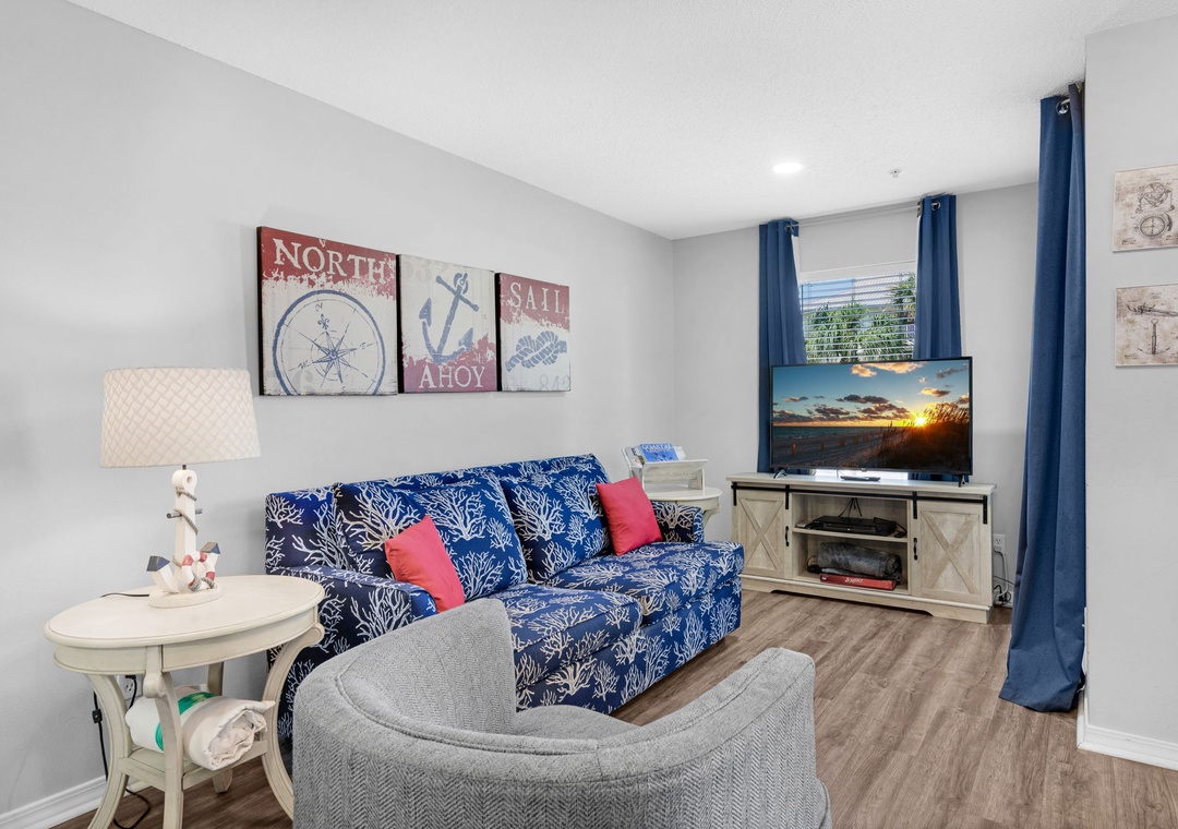 Enjoy a movie on the living room TV