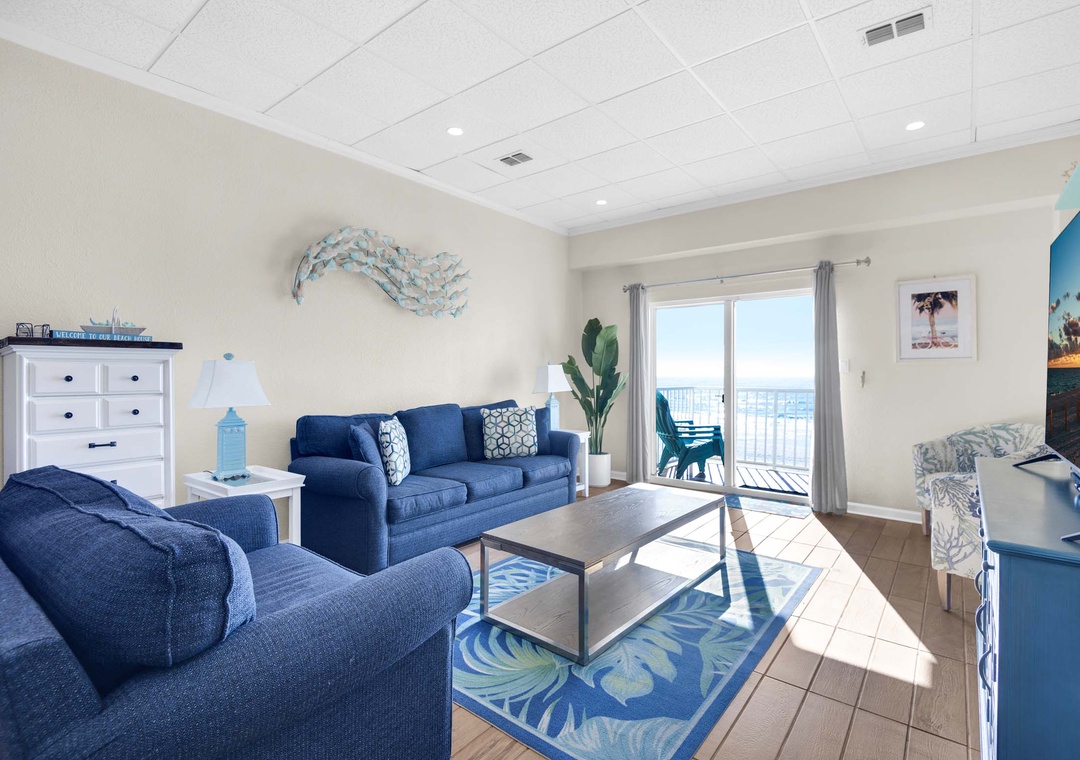 Living room with balcony access