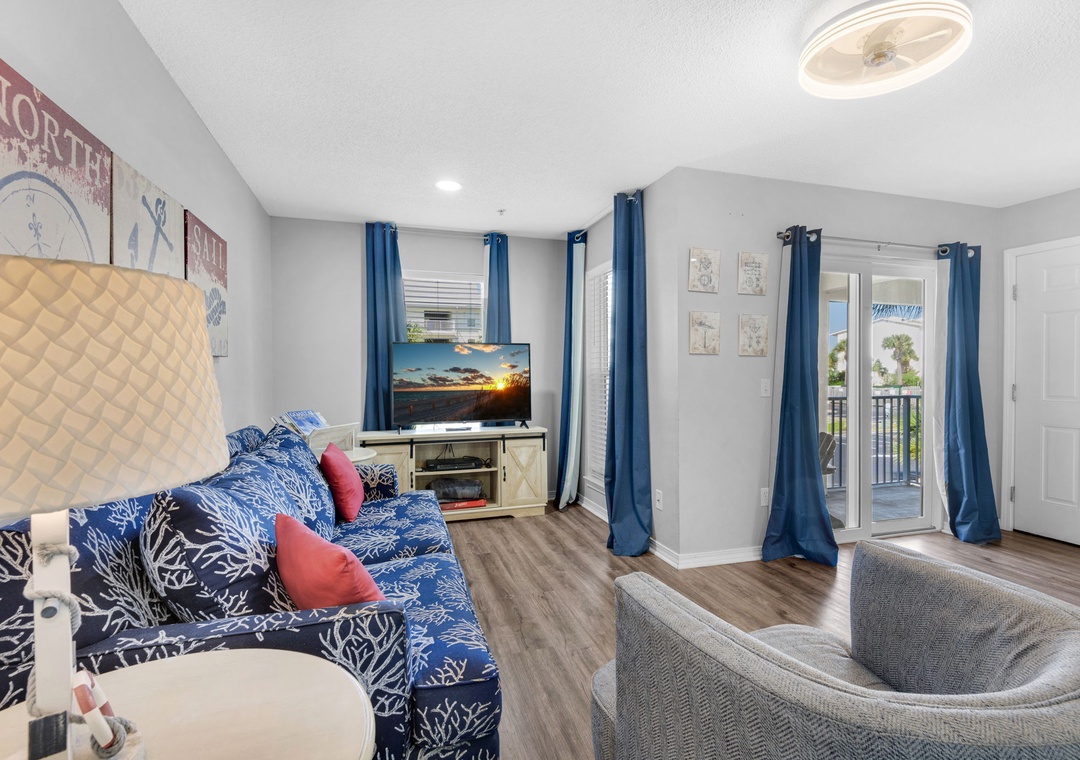 Living room with balcony access