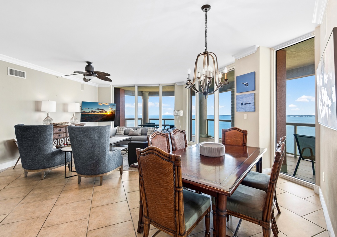 Dining and living space