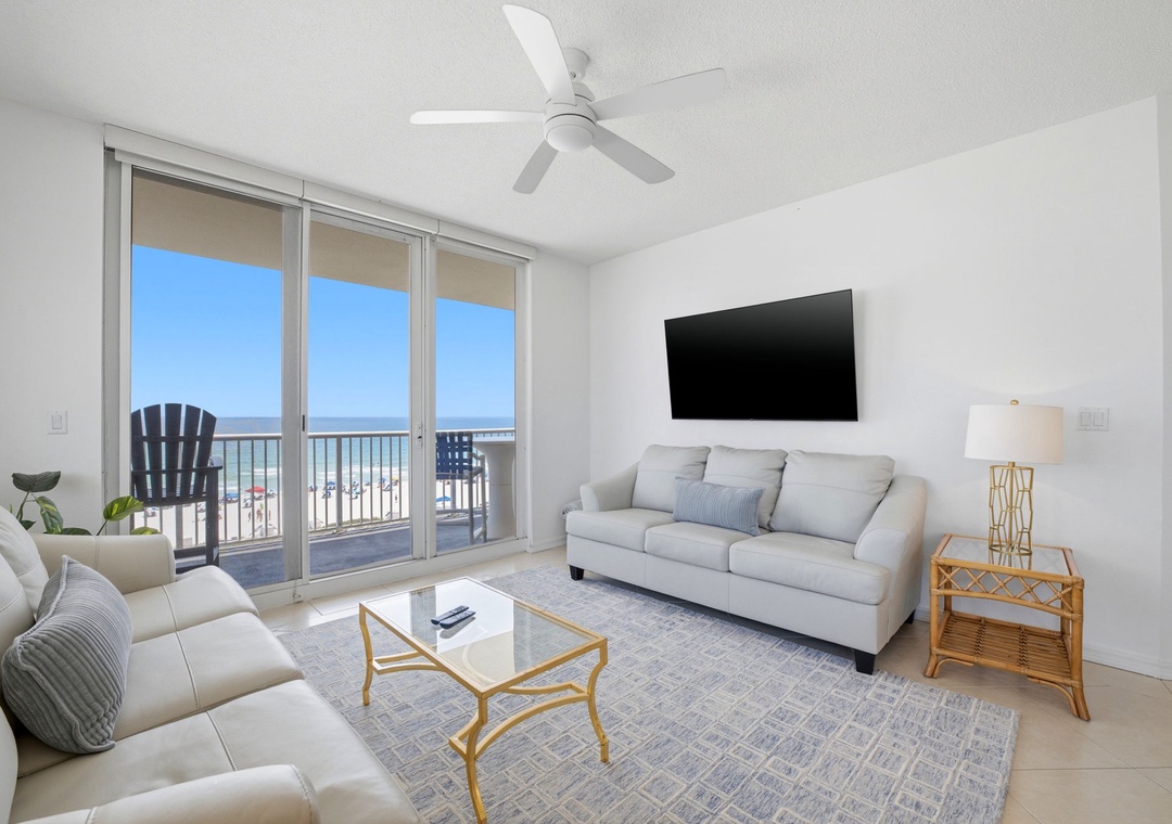 Relax with a movie on the living room TV