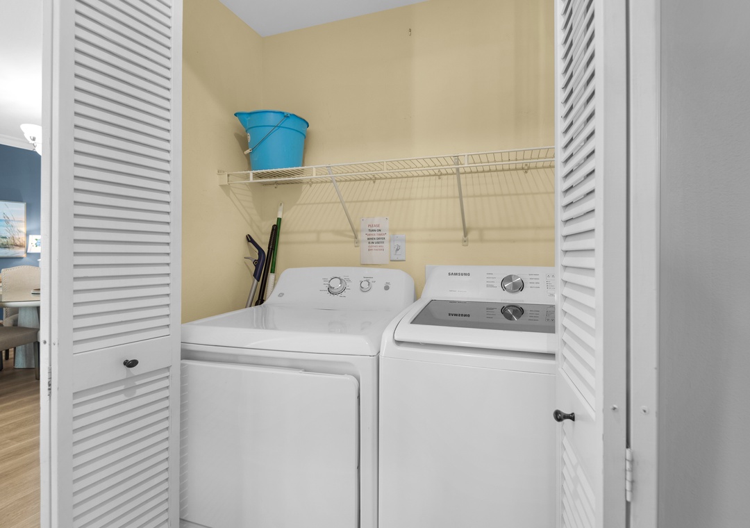 In-unit laundry for your convenience