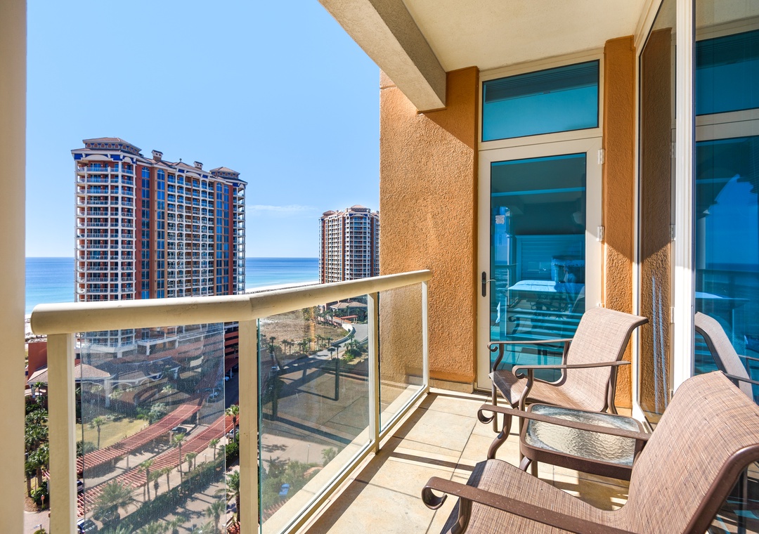 Private balcony overlooking the Sound