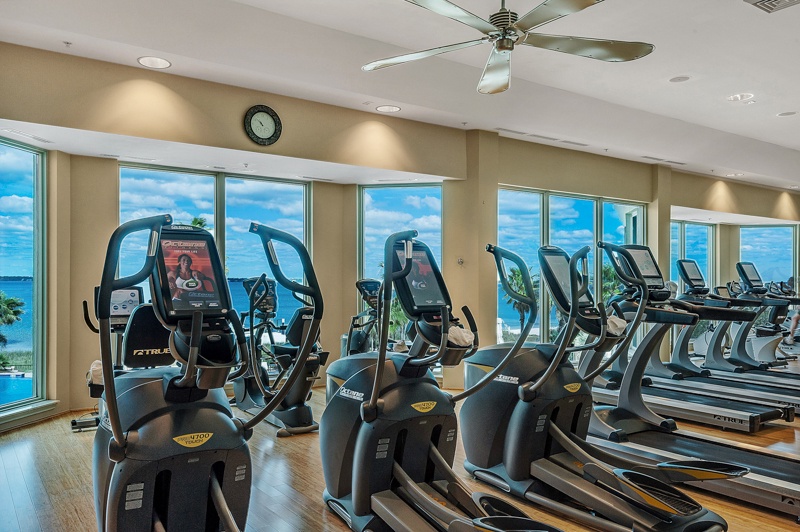 Cardio equipment at the fitness center