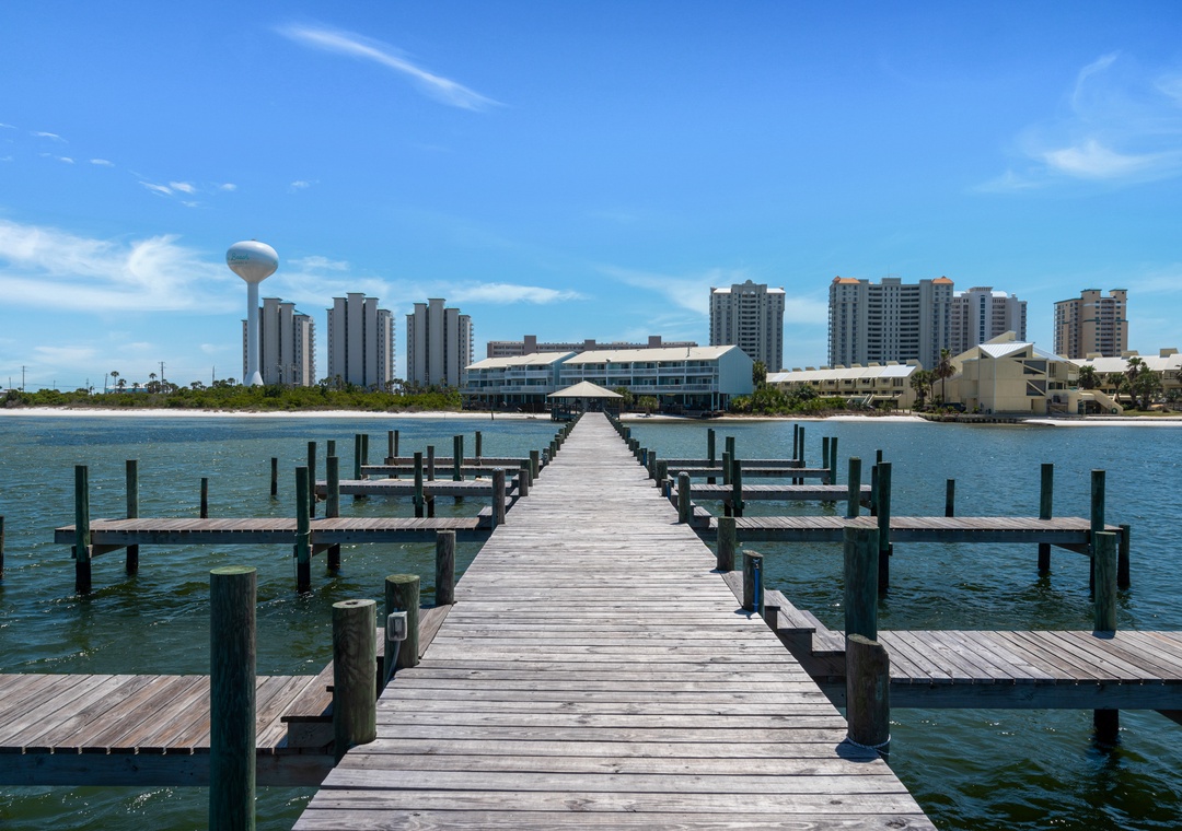 Boat slips at Sandcastle